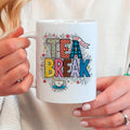 Tea Break Mug - Cozy Coffee Cup With Colorful Floral Design | Relaxation Gift