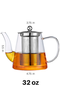 Glass Teapot 32 oz | Heat-Resistant, Fine Filter – SpeedyVite - FREE EXPEDITED