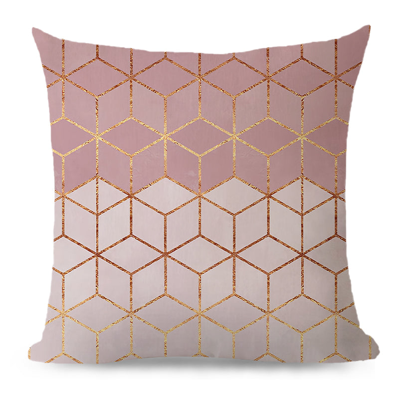 Throw Pillow Cover with 450g Insert, geometric, 18X18, Decorative Cushion – Fancy & Stacy