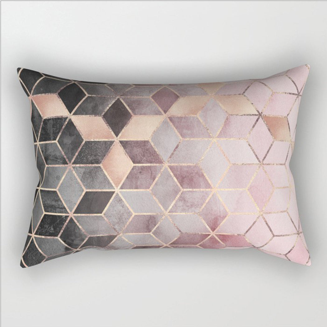 12"x20" modern geometric lumbar throw pillow 12 designs chic abstract & art deco prints gold accent decor insert included