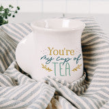 You're My Cup of Tea Classic White Porcelain Ceramic Handwarmer Mug