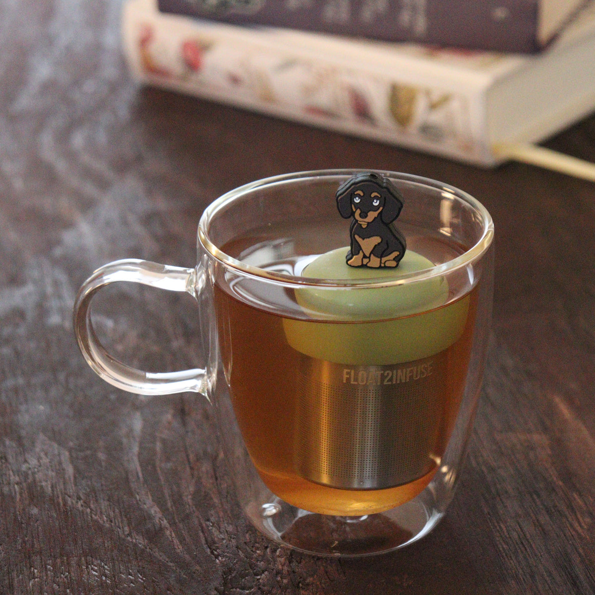 Floating Dachshund Dog Tea Infuser - Cute Animal Tea Infuser for Loose Leaf Tea