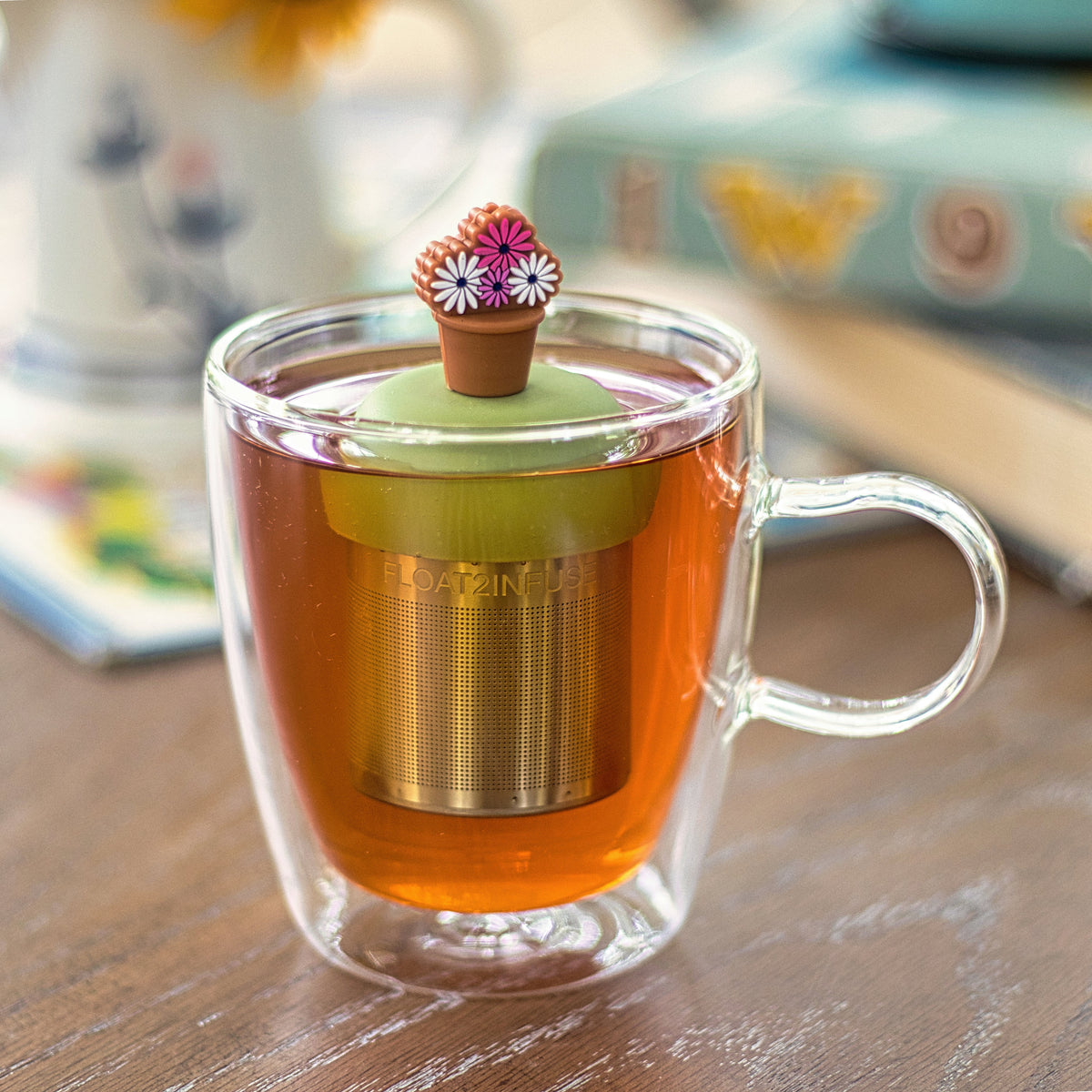 Floating Flower Pot Tea Infuser - Cute Tea Infuser for Loose Leaf Tea