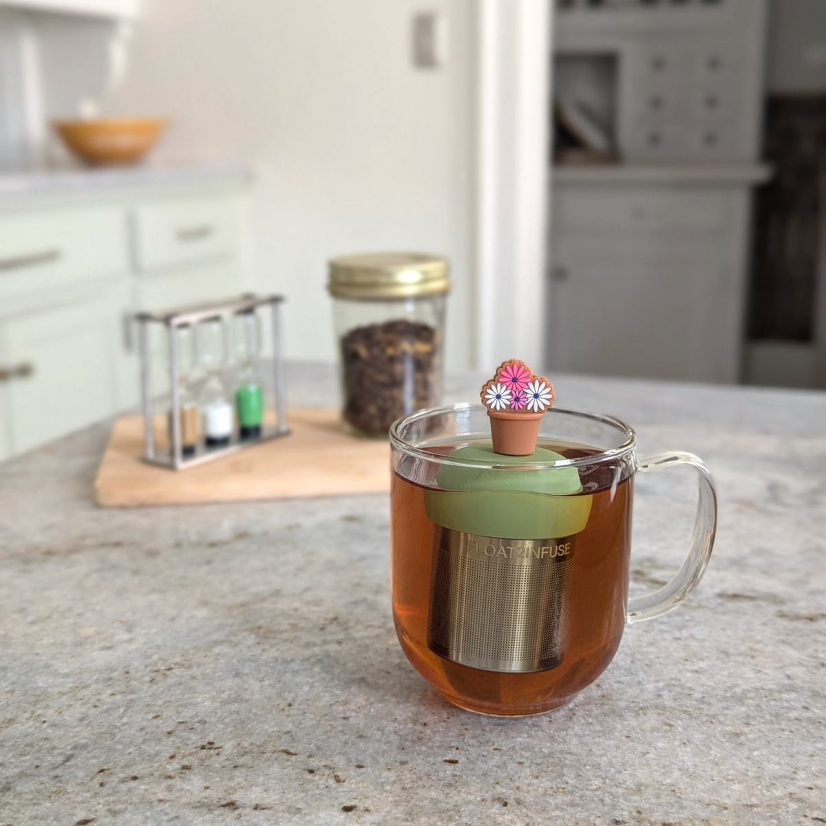 Floating Flower Pot Tea Infuser - Cute Tea Infuser for Loose Leaf Tea